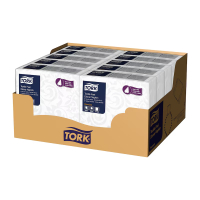 Tork Textile Feel Elegance bílý ubrousek-večeře, 1 vrstva, 10 bal. x 50 ks = 500 ks, 509413