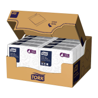 Tork Textile Feel Elegance bílý ubrousek-večeře, 1 vrstva, 10 bal. x 50 ks = 500 ks, 509413