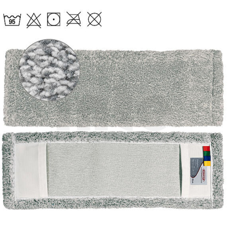 SPRINTUS - Delphin profesionální kapsový mop z mikrovlákna, 40 cm, bílý/šedý 301225