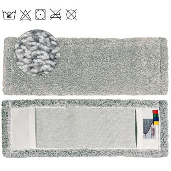 SPRINTUS - Delphin profesionální kapsový mop z mikrovlákna, 40 cm, bílý/šedý 301225