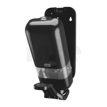 TORK Dávkovač na mýdla a dezinfekční prostředky na ruce s loketní pákou S4, černý, 564108