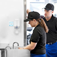 Tork držák na informace k zásobníku na mýdla a dezinfekční prostředky, bílý, S4, S5, 511170