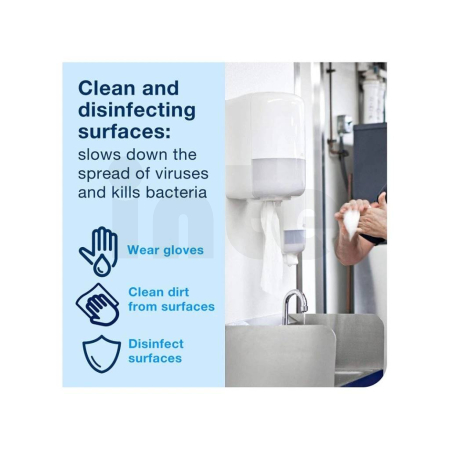 Tork Průmyslové papírové utěrky, 1vrs, bílá, návin 350m, M2, 6 rolí, 66310