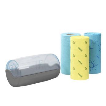 VILEDA - Houbová utěrka Quick'n Dry role žlutá, 25 cm x 10 m - 1 ks, 145632