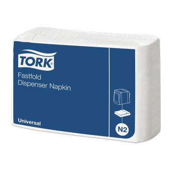 TORK bílý ubrousek do zásobníku Fastfold, N2, 10 800 ks 10933