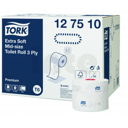 TORK Extra jemný Mid-Size toaletní papír – 3vrstvý - 27 ks, T6 127510