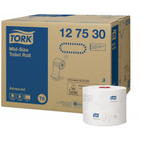 TORK Mid–Size bezdutinkový toaletní papír T6, 2vrs, 100 m, 27 rolí, 127530