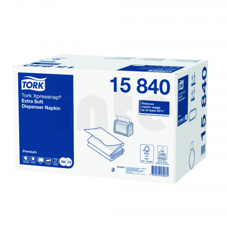 TORK bílý ubrousek do zásobníku Xpressnap® Extra Soft 4 000 ks, N4, 15840
