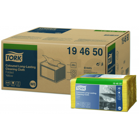 TORK utěrka barevný program, žlutá 8 balení, W8, 194650