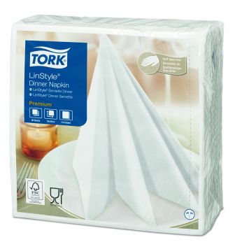 TORK Linstyle® bílý ubrousek – večeře 600 ks 478711