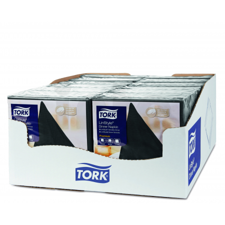 TORK Premium Linstyle® černý ubrousek – večeře 600 ks, 478726