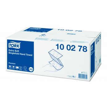 TORK Singlefold Extra Soft papírové ručníky, H3 - 3 000 útržků, 100278